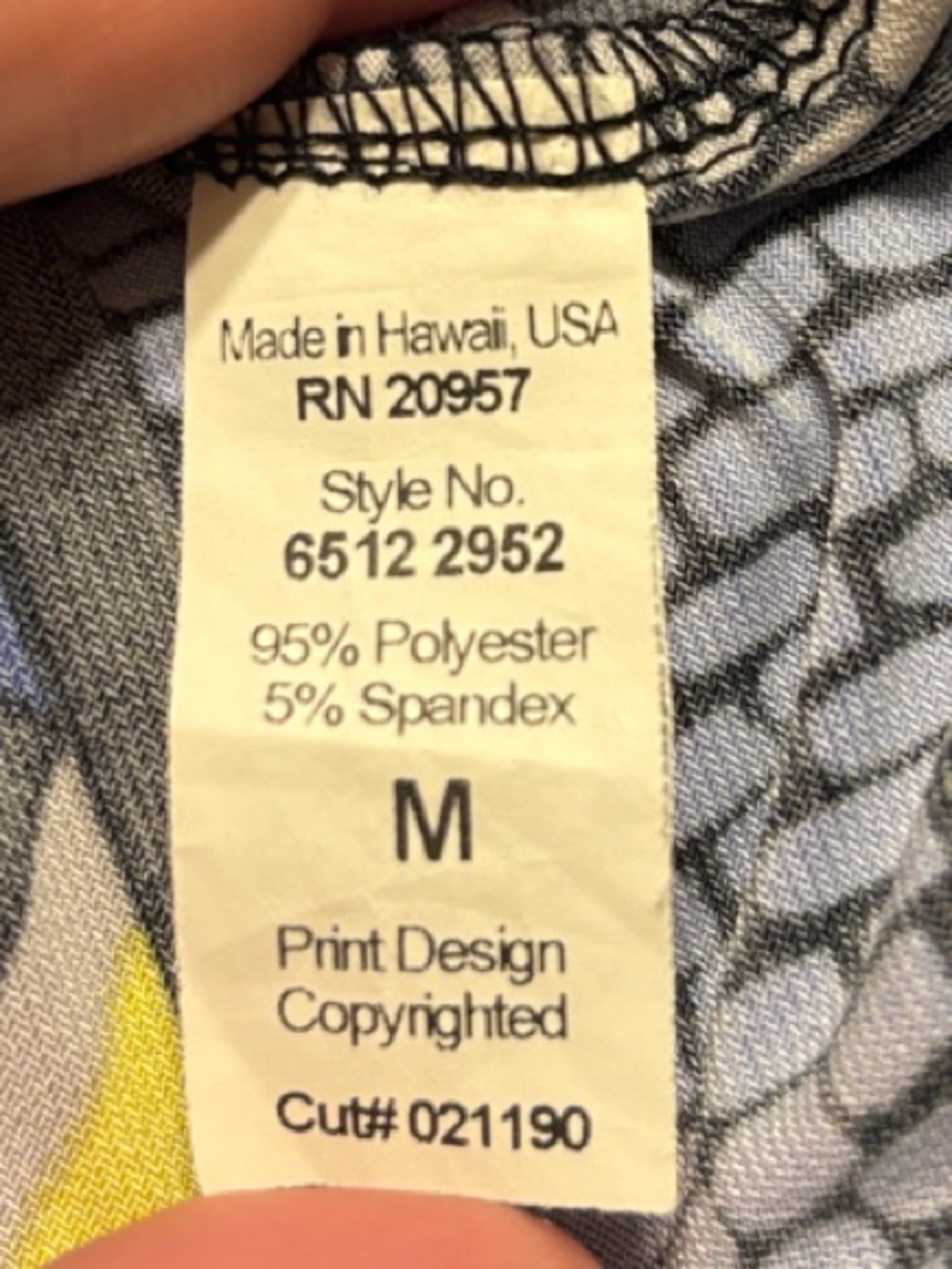 Tori Richard Blue Yellow Black Geometric Maxi Dress - Picture 6 of 6